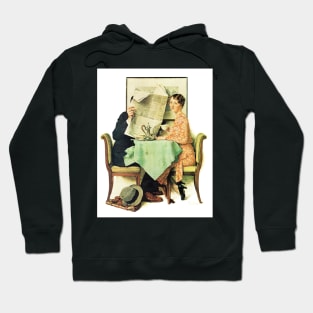 At The Breakfast Table 1930 - Norman Rockwell Hoodie